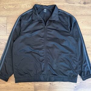 Y2K VTG Starter Track Jacket Black Full Zip Lightweight Athletic Mens XL